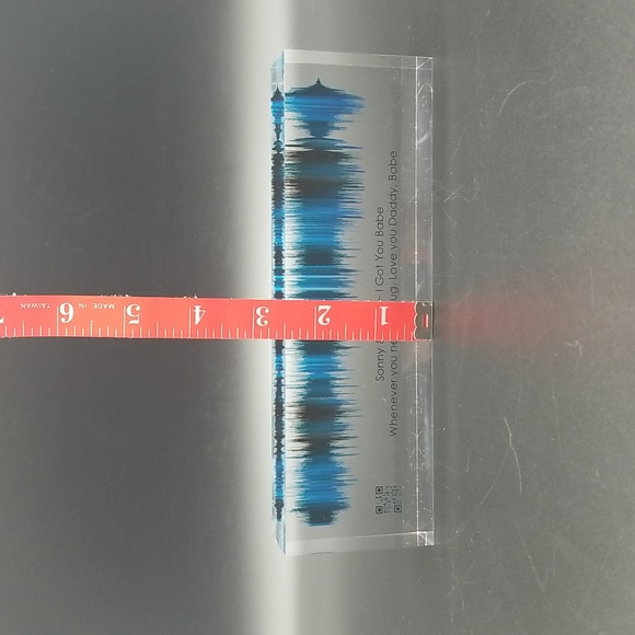 Hand Crafted Acrylic Soundwave Art with Scannable Qr Code with Sonny & Cher Song - Picture 8 of 10